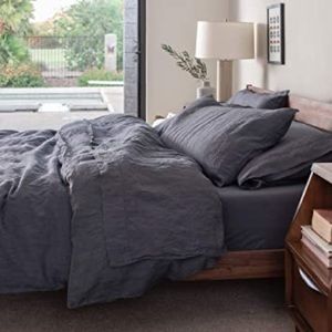 Tuft & Needle king sized linen duvet in slate